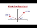How To Find The Resultant Of Two Force Vectors Statics Components And Resultants Problem 16