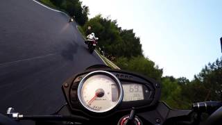 Kawasaki Z750 knee down , onboard , ride