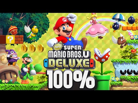 New Super Mario Bros. U Deluxe - 100% Longplay Full Game Walkthrough Gameplay Guide