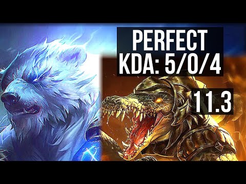VOLIBEAR vs RENEKTON (TOP) | 5/0/4, 600+ games | KR Diamond | v11.3