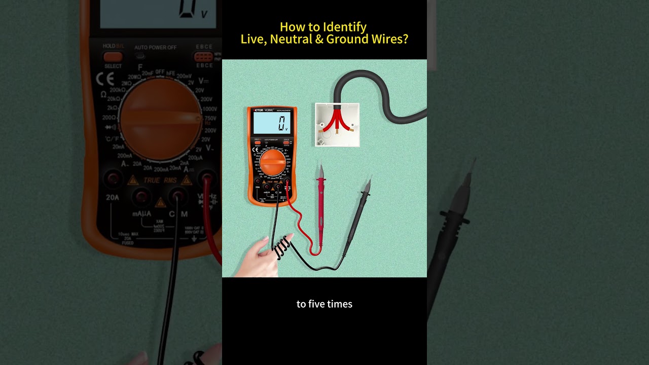 How to Test Live, Neutral & Ground Wires with a Multimeter! ⚡