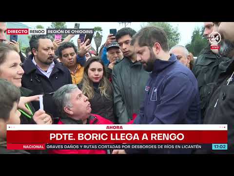 Entre cartas, abrazos y agradecimientos: así fue la llegada del Presidente Boric a Rengo