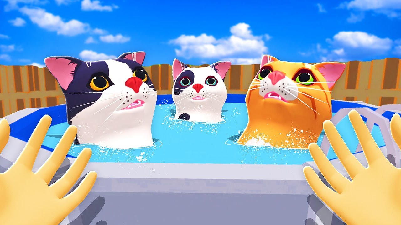 Throwing a POOL PARTY for Cats (Cat Cafe NEW Update)