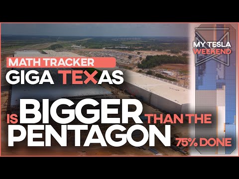 Giga Texas is 30% bigger than the Pentagon and it’s 75% done