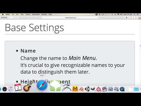 Ork Framework 02. The main menu