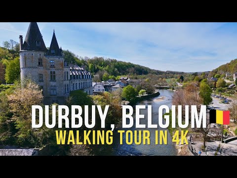 Walking Tour of Durbuy, Belgium 🇧🇪 | Fairytale Streets, Castle Views & Drone Shots in 4K