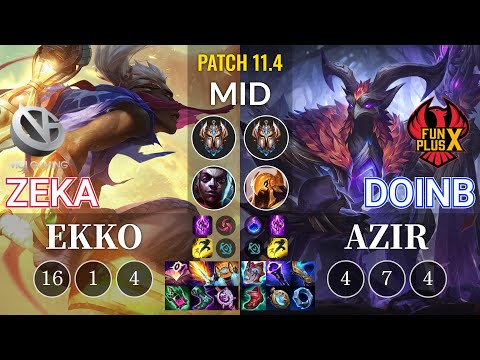 VG Zeka Ekko vs FPX Doinb Azir Mid - KR Patch 11.4