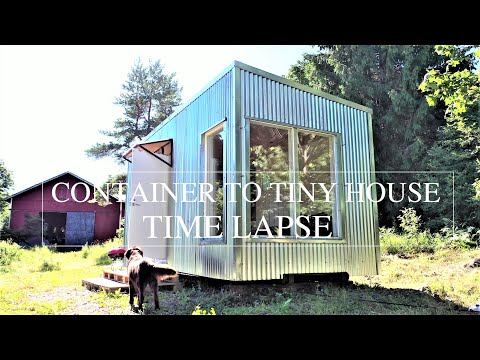 Container To Tiny House Build - 7 Min TIME LAPSE