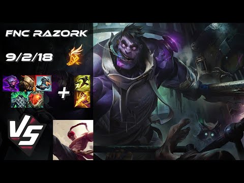 Fnatic Razork JUNGLE Dr. Mundo vs Lee Sin - EU Challenger Patch 25.S2.1