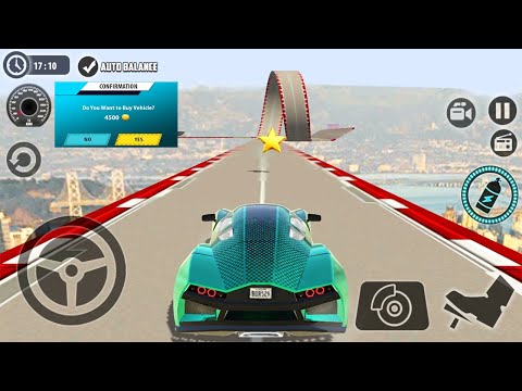 Impossible Car Tracks 3D - New Car Unlocked Green Luxury Car Level 20 Completed Android Gameplay