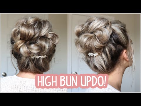 HOW TO: HIGH BUN UPDO - Wedding, Bridesmaid, Prom,...