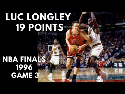 Luc Longley 19 Points NBA Finals 1996 Game 3 Chicago Bulls vs Seattle SuperSonics