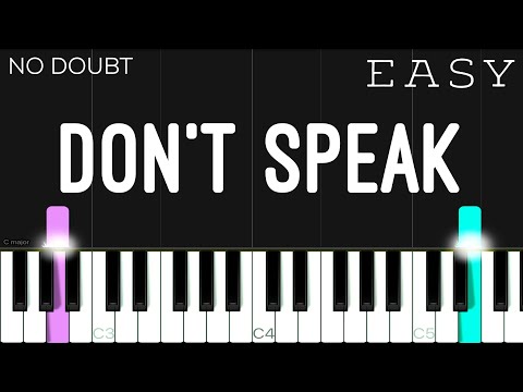 Don't Speak - No Doubt piano tutorial
