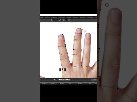 3d hand fingers modeling in blender-mds design #shorts 🖐🏻