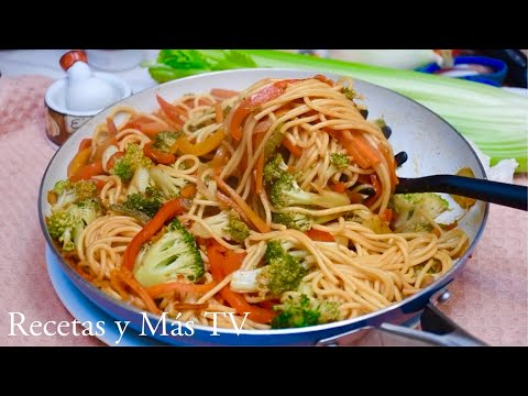 Cuando No Hay Dinero Receta Económica Espaguetis con Verduras Nutritivo, Rico y Fácil
