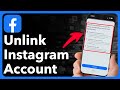 How To Unlink Instagram From Facebook Account