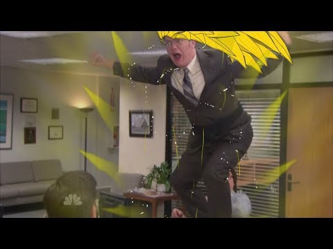 Dwight Goes Super Saiyan 3 after finding out Jim is Co-Manager