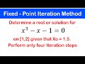 09a Fixed Point Iteration Method Intro Example 1