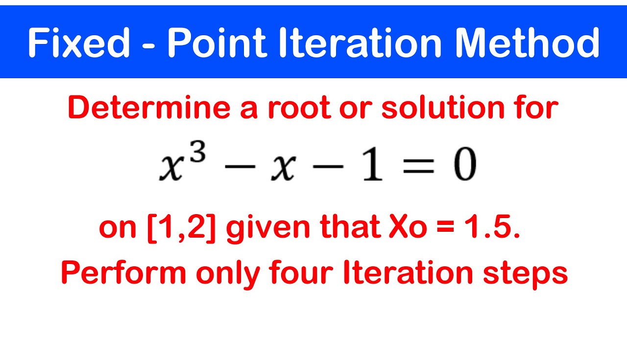 🟢09a - Fixed Point Iteration Method (Intro): Example 1