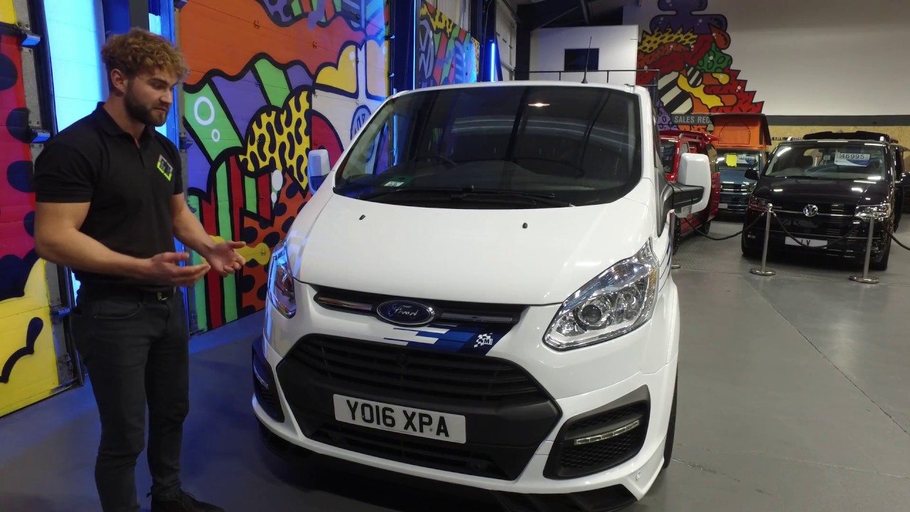 Frozen White Ford Transit Custom M-Sport Double Cab comes to Leighton Vans HQ walkaround for sale