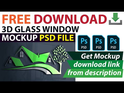 Logo Mockup Free Download | 3D Glass Window Logo mockup photoshop psd file Video