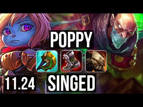 POPPY vs SINGED (TOP) | 67% winrate, 5/2/10 | KR Master | 11.24