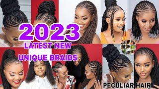 Download the video "Latest New Unique Braids Hairstyles For Women|African American hairstyles | Peculiar Hair"