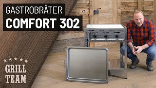Gastrobräter Comfort 302 | Gasgrill mit Rost und Pfanne | Vorstellung & Test | V2