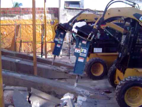 Rompedor Hidráulico TB195 - Demolição de Rampa