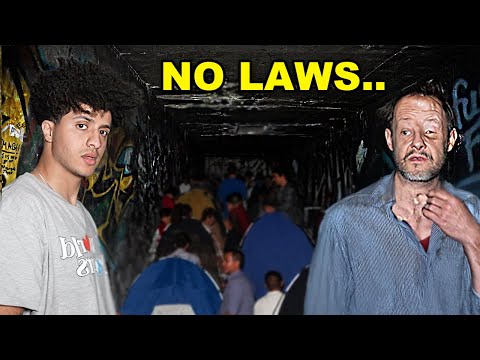 Surviving 24 Hours in The Underground City of Mole People!