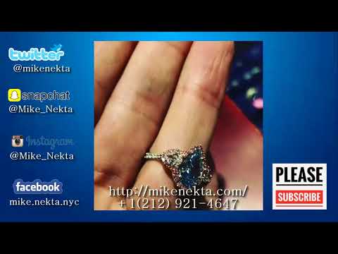 Stunning Blue Diamond Engagement Ring