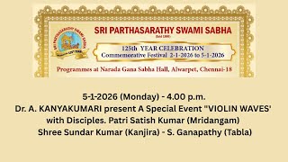 Download lagu Dr. A. KANYAKUMARI present A Special Event 'VIOLIN WAVES' l 125th YEAR CELEBRATION l 5th Jan, 2026 mp3