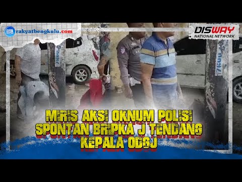 Aksi Oknum Polisi Spontan Tendang Kepala Wanita ODGJ