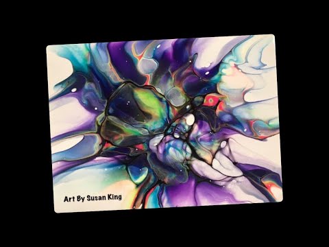 (244) How to Create a Bloom Technique in Acrylic Pour Painting