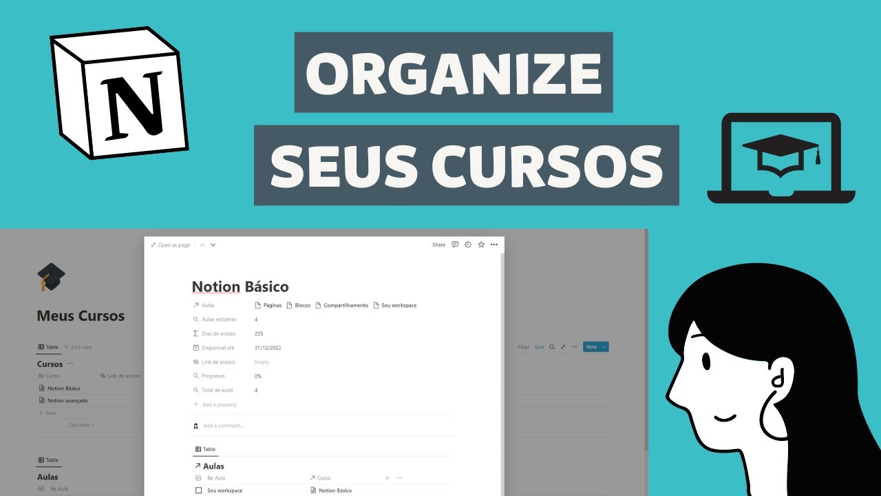 Como organizar seus cursos no Notion | E não perder mais os prazos de aceso!