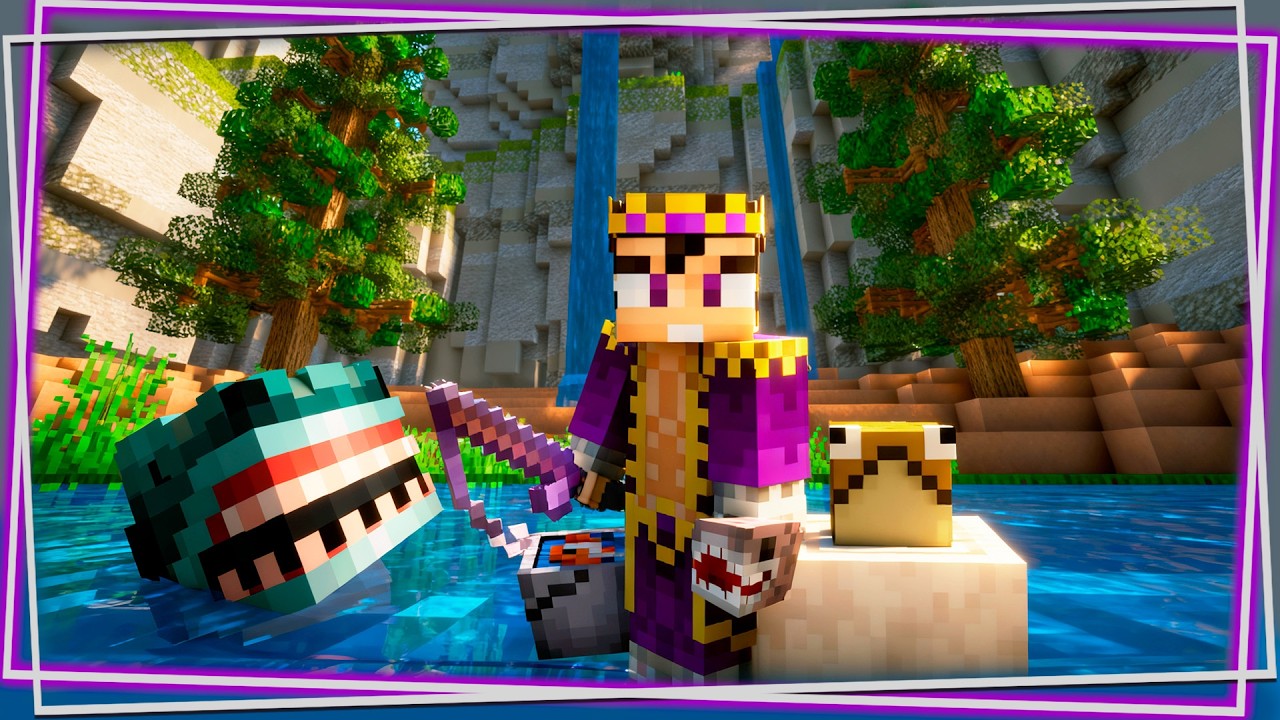 Pescando TODOS los PECES de Minecraft en DIOSESMC