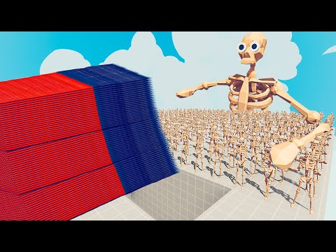 100x SKELETON + 1x GIANT vs 3 EVERY GOD - Totally Accurate Battle Simulator TABS