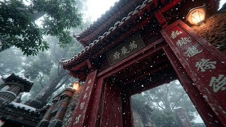 Download lagu Relaxing Asian Music | Snowfall Serenity Guzheng, Shamisen & Bamboo Flute Spa mp3