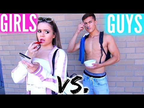 Guys Vs. Girls Back To School Morning Routine! | Krazyrayray