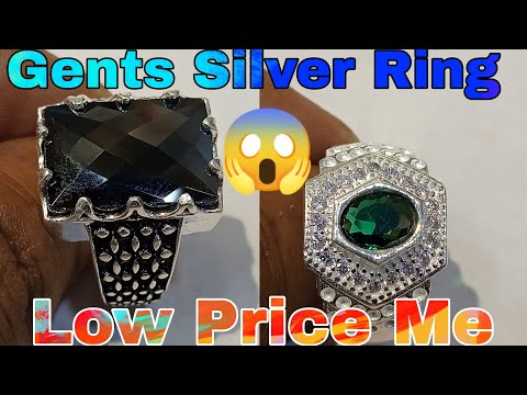 💥Gents Silver💍Ring कम दाम में 💥#jewellery #silver #ring #daimond