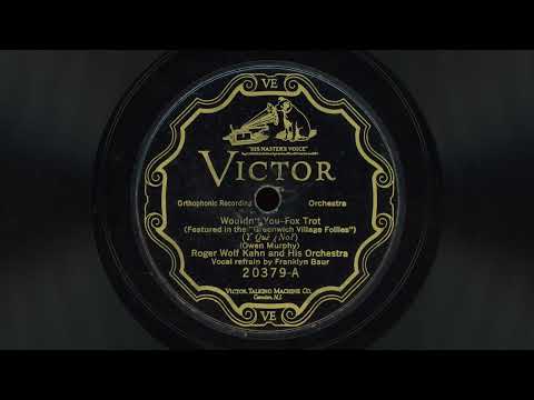 "Wouldn't You" - Roger Wolf Kahn and his Orchestra (1926) f/ Joe Venuti, Eddie Lang & Miff Mole ️‍🔥