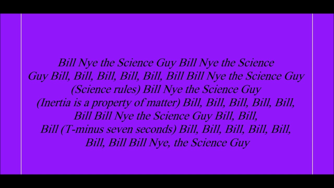 Bill Nye The Science Guy Theme Song Lyrics