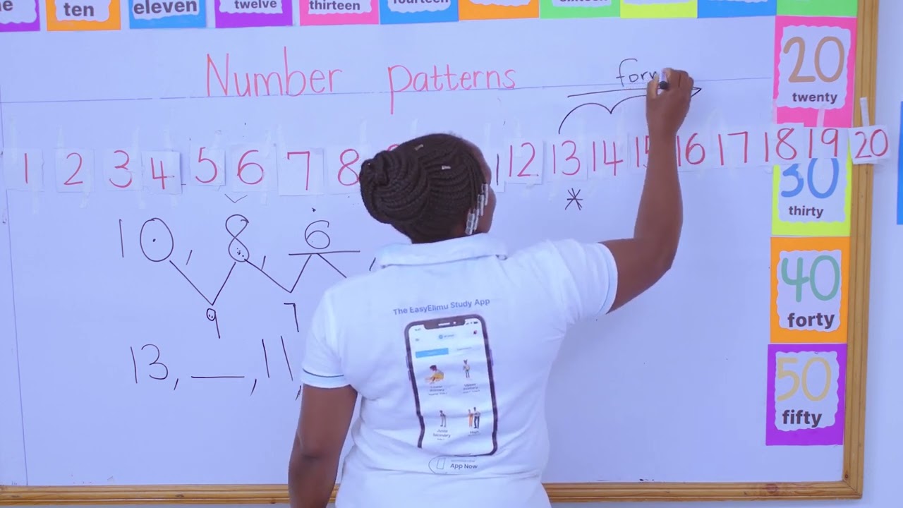 How to identify the missing number in number patterns | CBC Grade 1 Math Lesson | EasyElimu