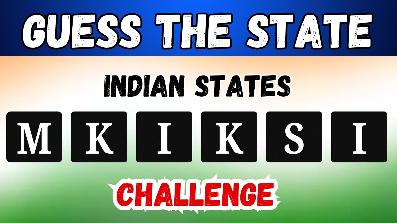 Guess the India State by Scrambled Name | Scrambled States | #indian #state #scrambledwords