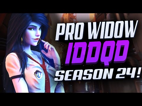 IDDQD DPS WIDOW GAMEPLAY! [ OVERWATCH SEASON 24 TOP 500 ]