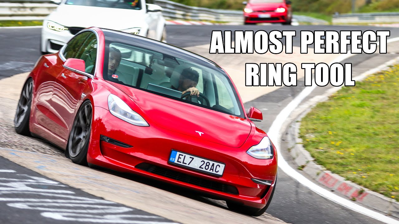 MODIFIED Tesla Model 3 (& Scared Passenger) on the NĂŒrburgring