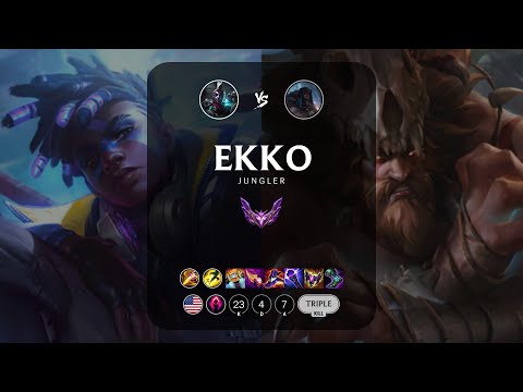 Ekko Jungle vs Udyr - NA Master Patch 13.20