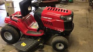 How to remove a Troy-Bilt Bronco mower deck