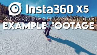 Insta360 X5 Snow Skiing + Snowboarding Example Footage / Red River, New Mexico / March 2026
