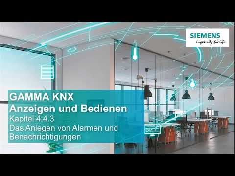 4.4.3 Siemens GAMMA KNX IP Control Center V4 – Alarme/Benachrichtigungen: Alarme